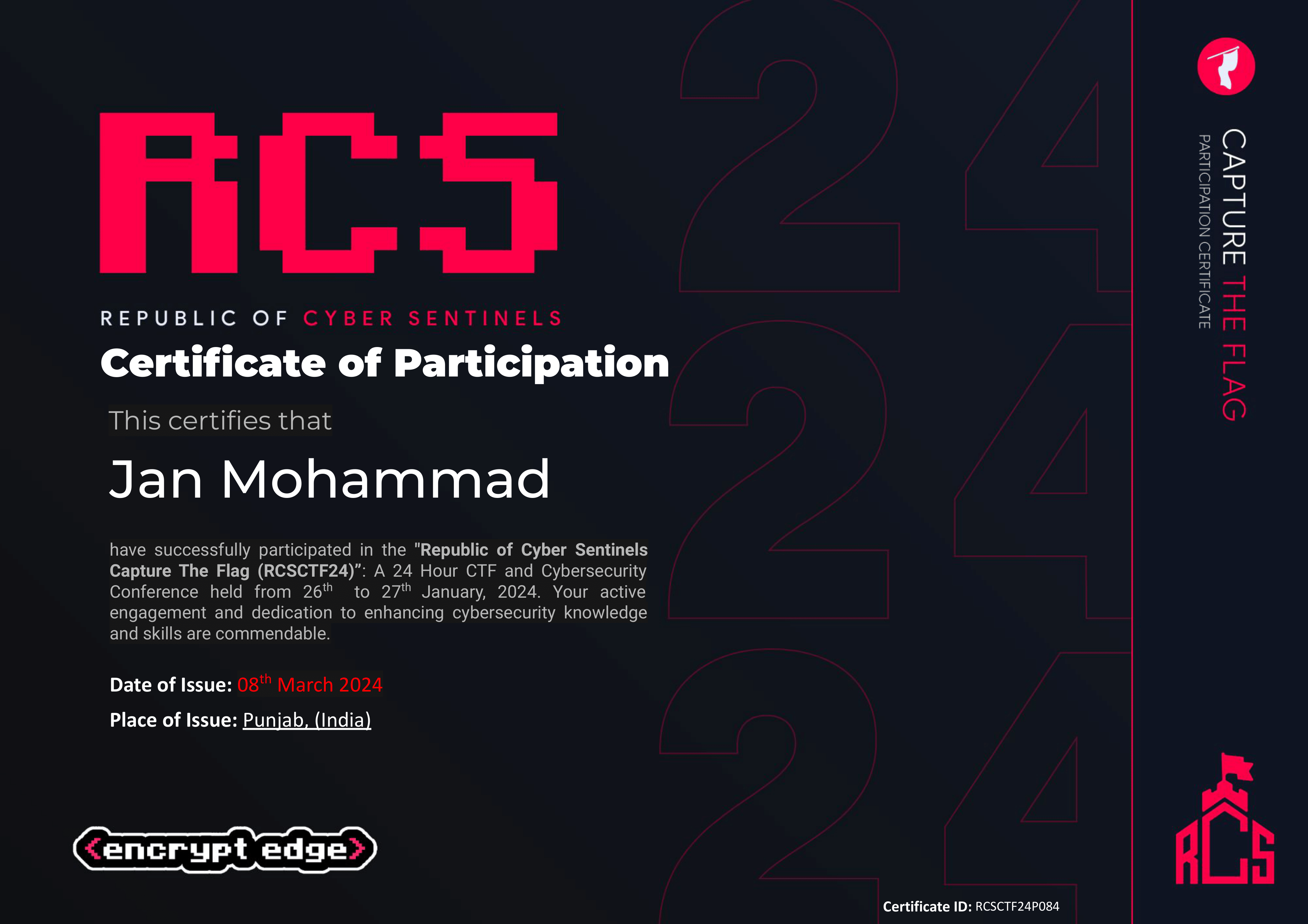 Certificate 1